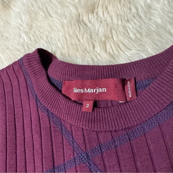 Sies Marjan Tanya Ribbed Asymmetrical Dress - Size 2 - Picture 5 of 7